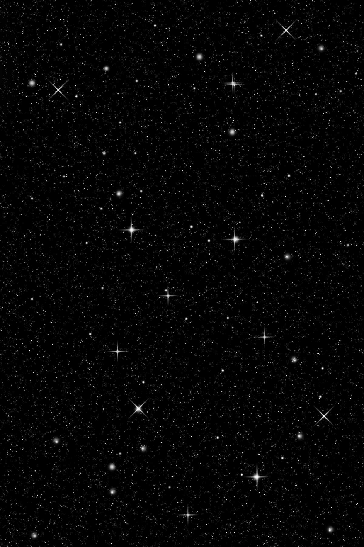 Shiny stars on a black background